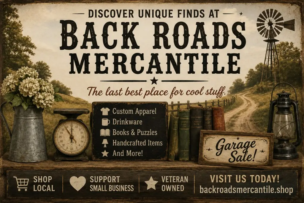 Back Roads Mercantile promotion